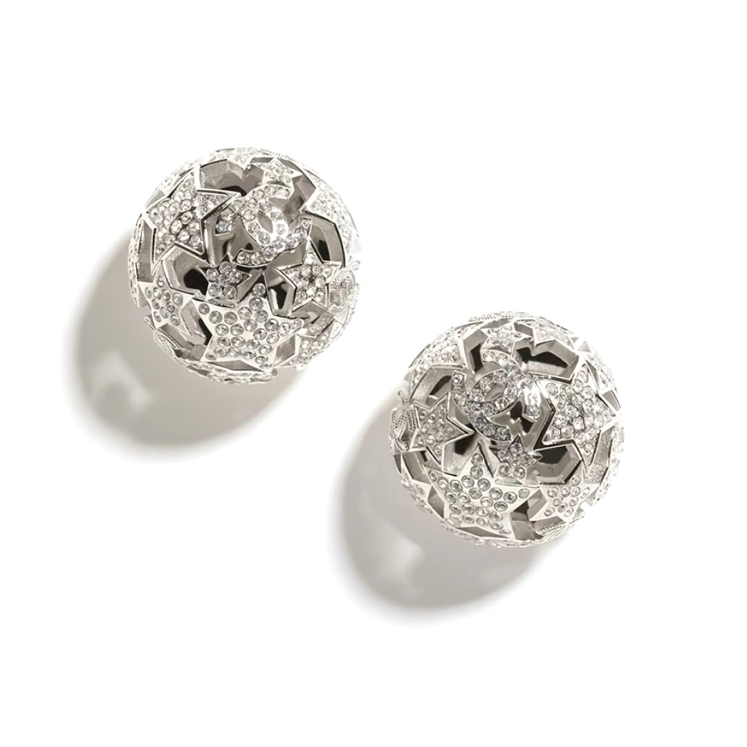 HOA TAI CHANEL DOUBLE CC SPARKLING STARS BALL DIAMOND