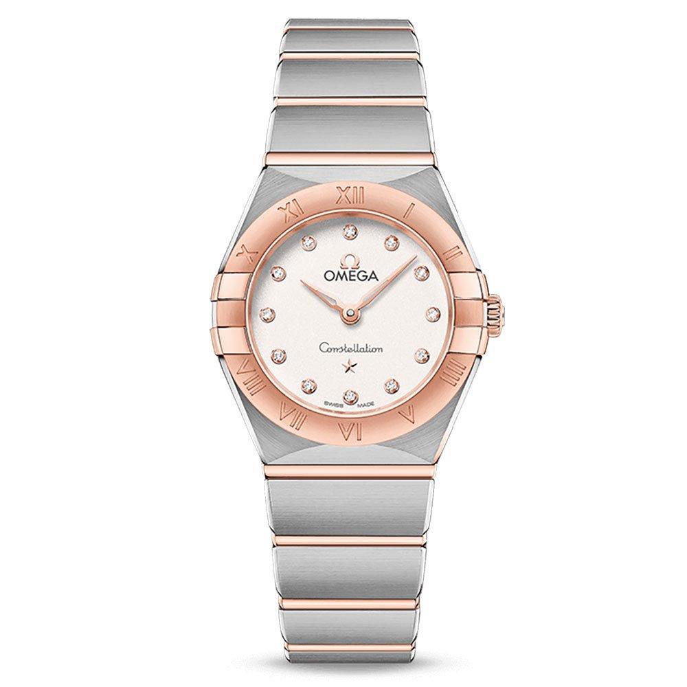 ĐỒNG HỒ OMEGA Constellation Manhattan Steel and 18ct Sedna Gold Diamond Ladies Watch
