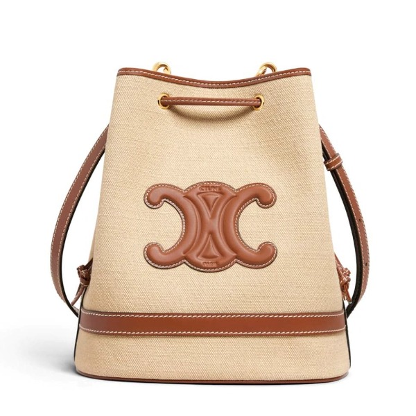 TÚI Celine Women Seau Marin in Textile and Calfskin