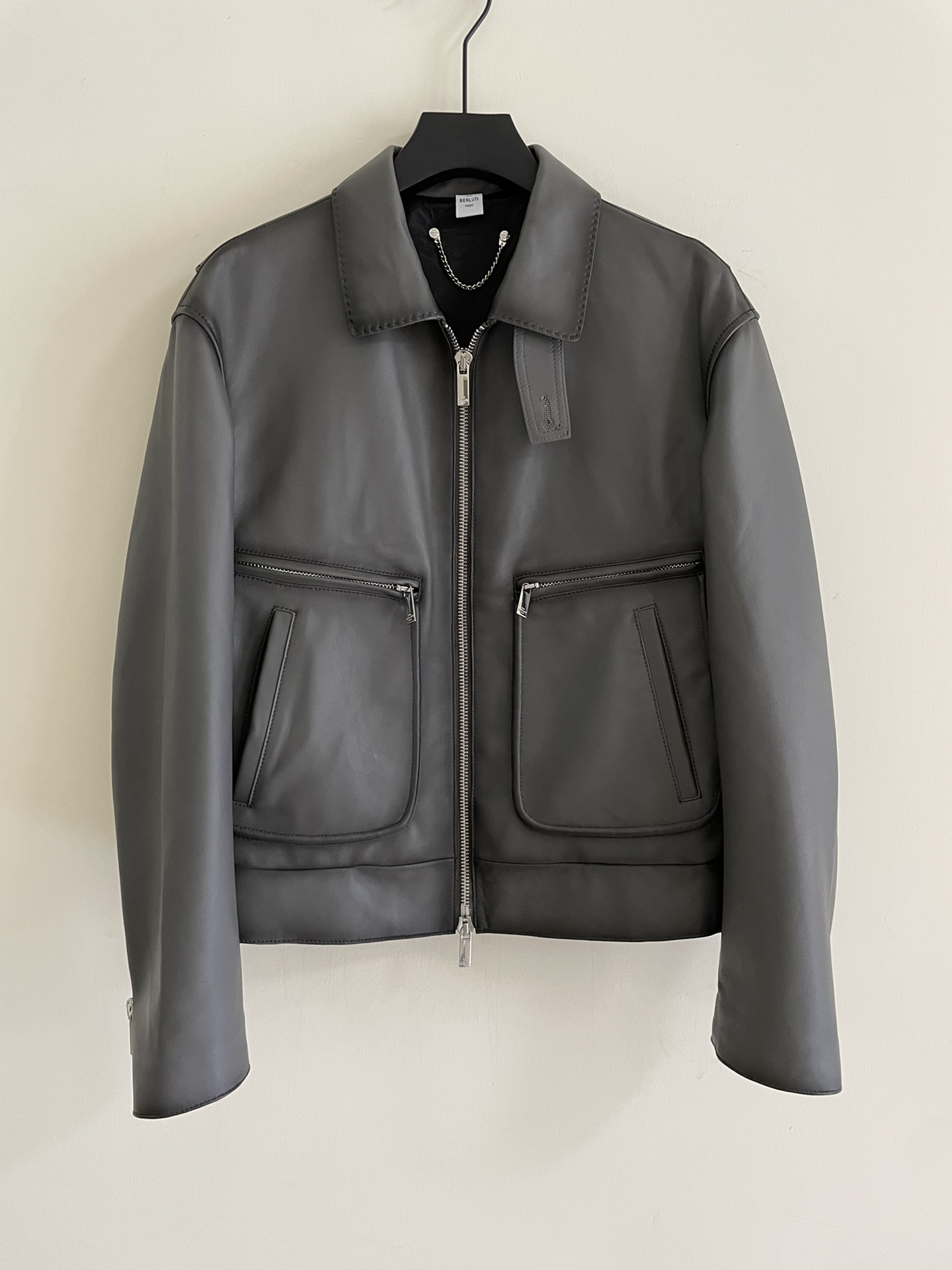 ÁO BERLUTI LEATHER JACKET ELEPHANT