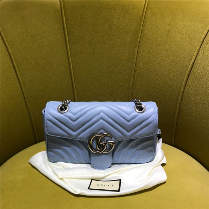 TÚI Gucci GG marmont small shoulder bag blue Top Quality