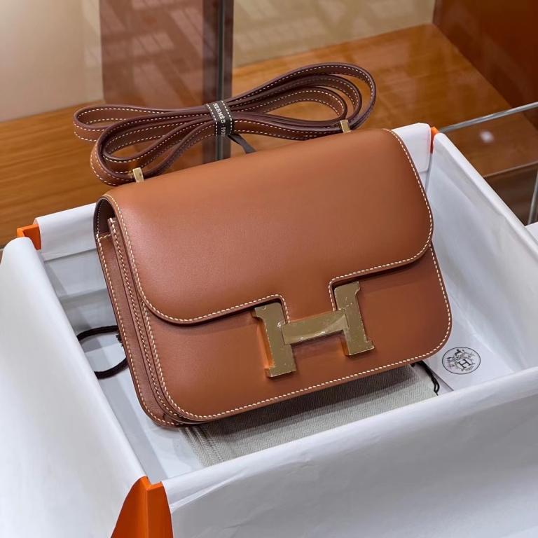 TÚI HERMES Constance Brown Swift Leather 19CM(giá liên hệ)