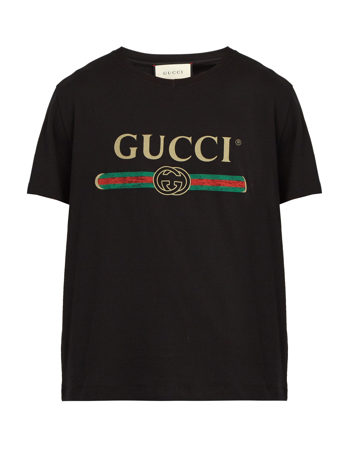 ÁO PHÔNG GUCCI Fake logo-print cotton T-shirt