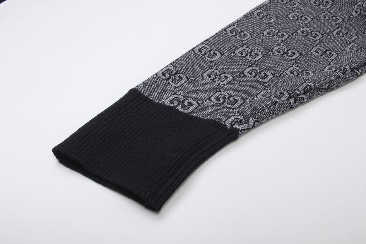 ÁO GUCCI Sweater Black and Grey Stretch Cashmere