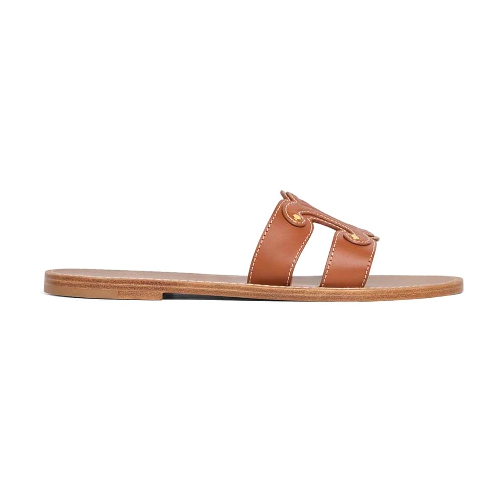 DÉP Celine Women Triomphe Mule in Calfskin-Tan