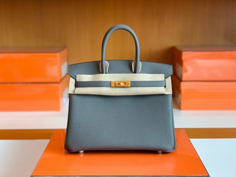 Túi Hermes Birkin Togo tinware grey Gold Hardware Handmade khâu tay 25cm