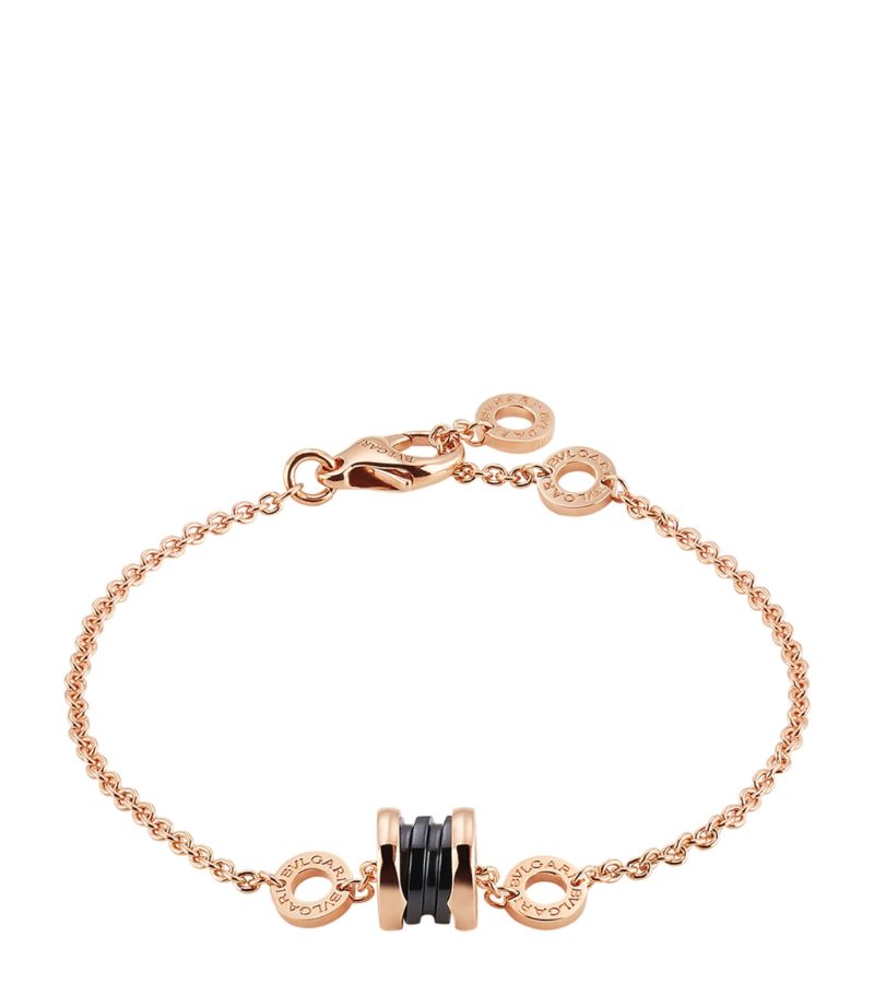 Vòng tay BVLGARI Rose Gold And Ceramic B.Zero1 Bracelet vàng hồng18K