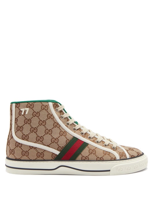 GIÀY GUCCI Tennis 1977 high-top GG-canvas trainers SS2022