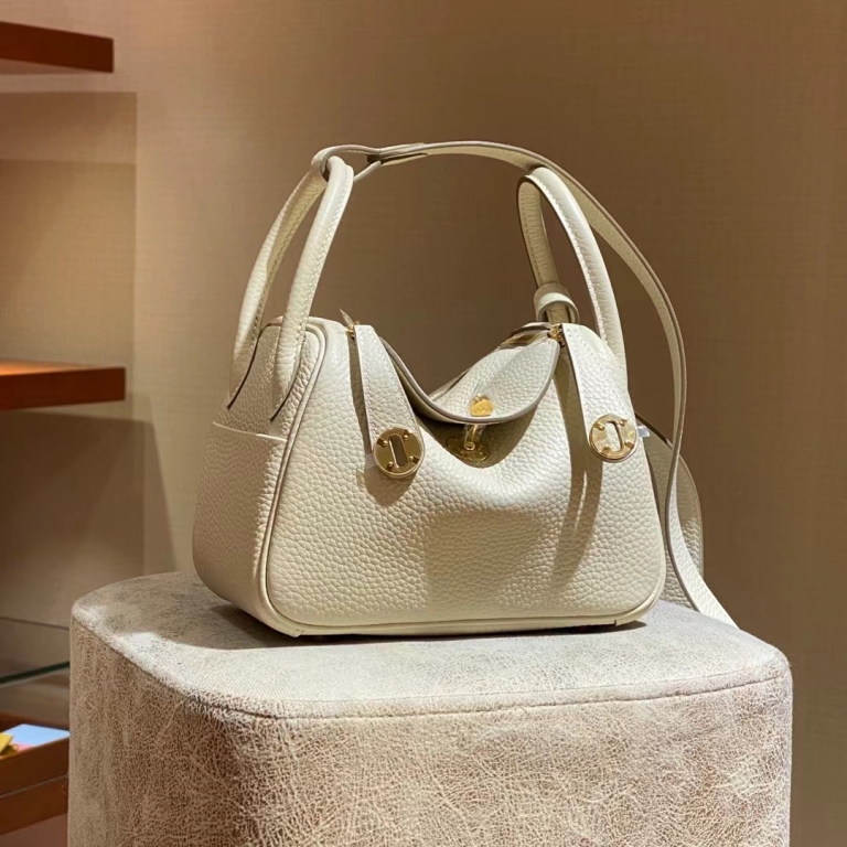 TÚI HERMES Mini Craie Togo Leather Handmade khâu tay 18CM(giá liên hệ)