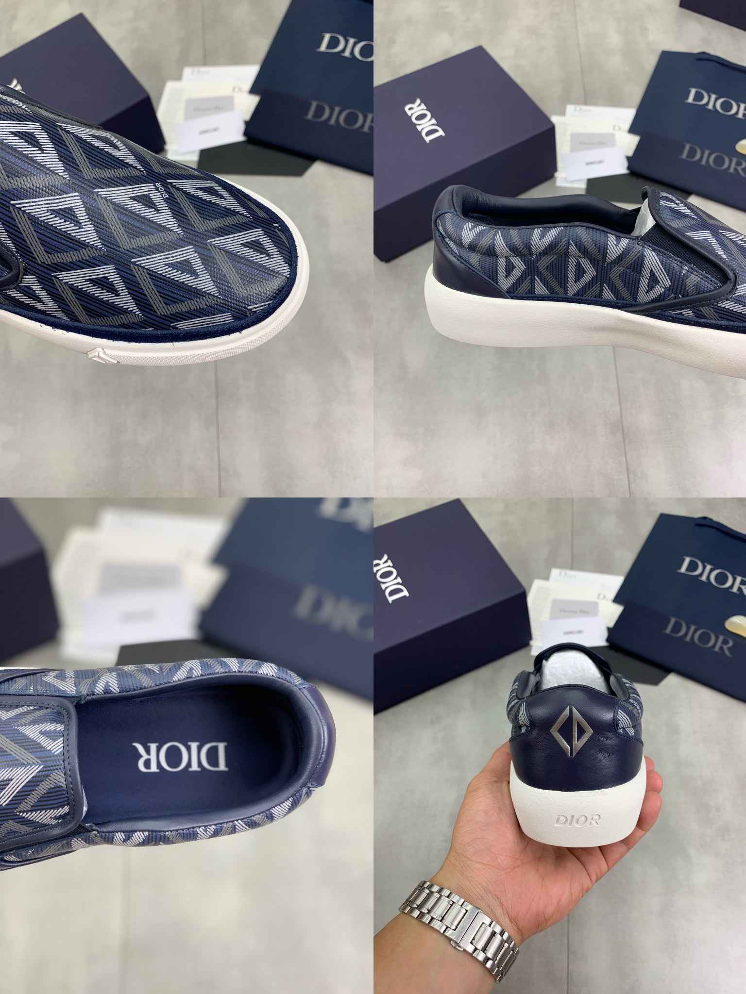 GIÀY CHRISTIAN DIOR LEATHER SLIP ON SHOES AAA