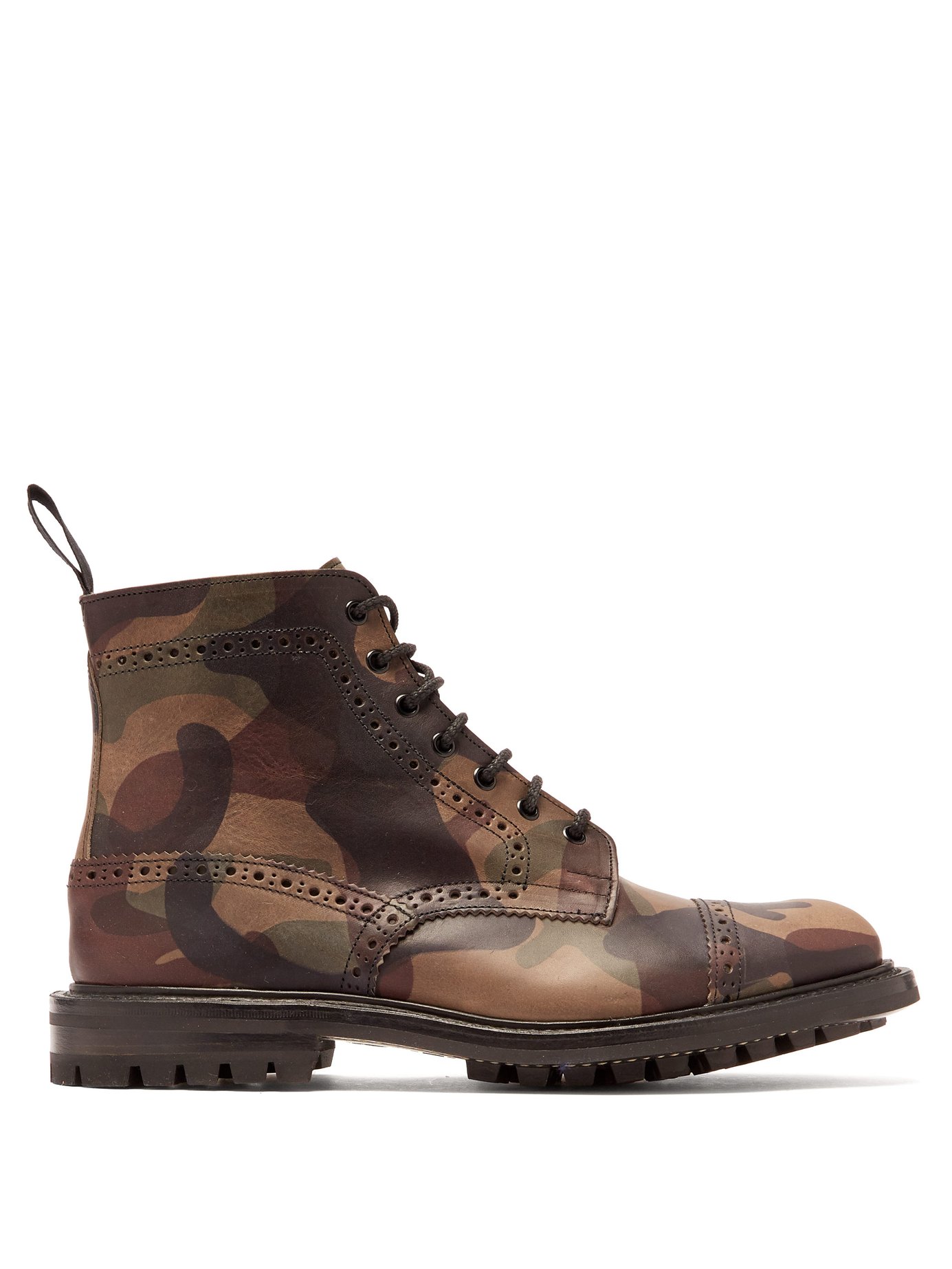 GIÀY JUNYA WATANABE  X Tricker's Stow camouflage-print leather boots