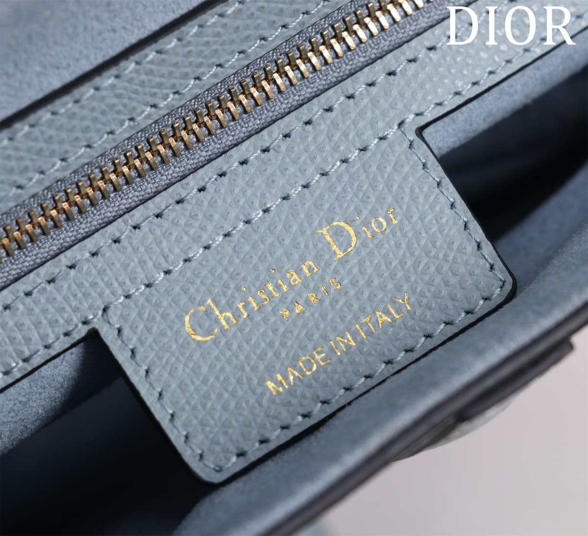 TÚI Dior Women Saddle bag in Calfskin-Blue Top Quality