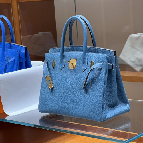 Túi Hermes Birkin Togo 25CM Blue Handmade khâu tay(Giá liên hệ)