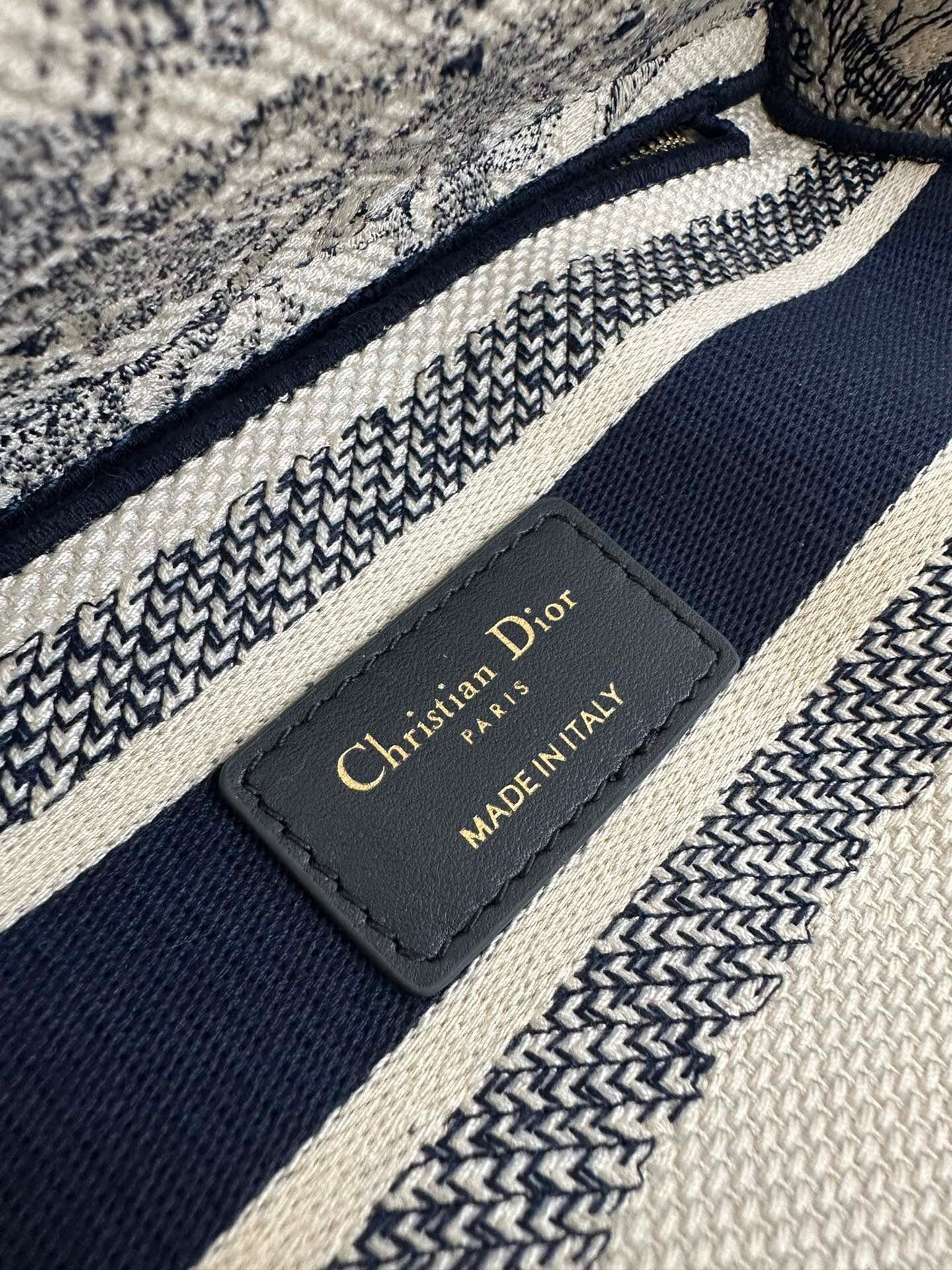 TÚI CHRISTIAN DIOR Lady D-lite Bag Blue Toile de Jouy Reverse Embroidery