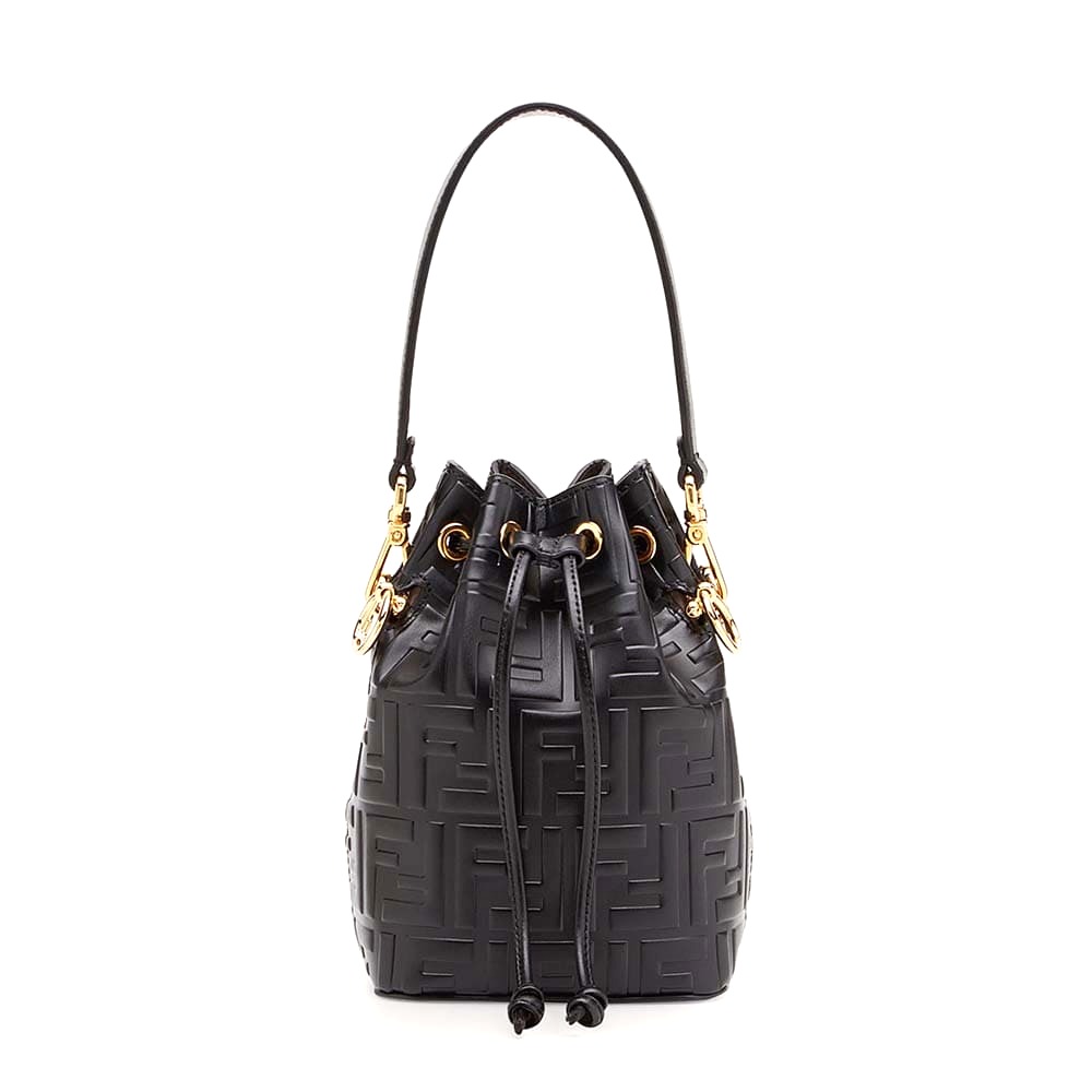 TÚI Fendi Women Mon Tresor Black Leather Mini-Bag