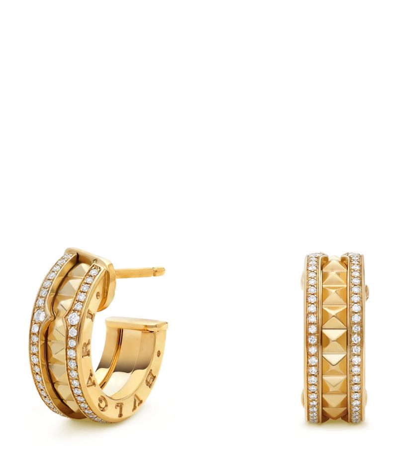 Bông tai BVLGARI Yellow Gold and Diamond B.zero1 Earrings vàng vàng 18K