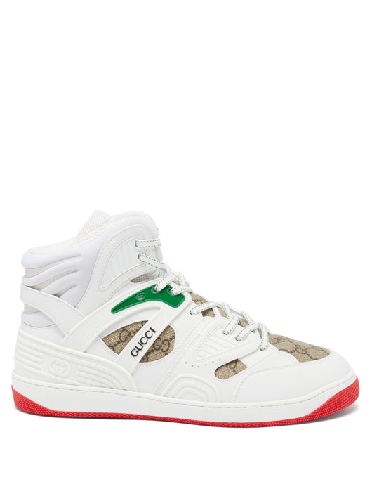 GIÀY GUCCI Basket high-top faux-leather trainers FW2022