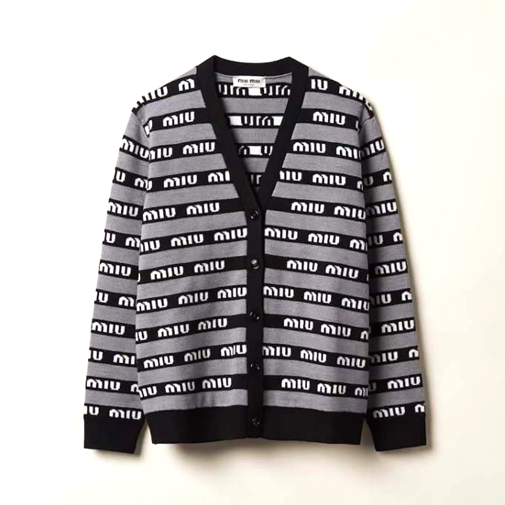 ÁO Miu Miu Women Wool Cardigan-Black