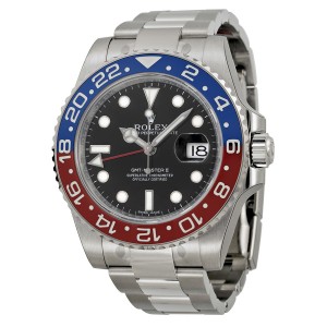 ĐỒNG HỒ ROLEX GMT Master II Black Lacquer Dial 18K White Gold Oyster Bracelet Automatic