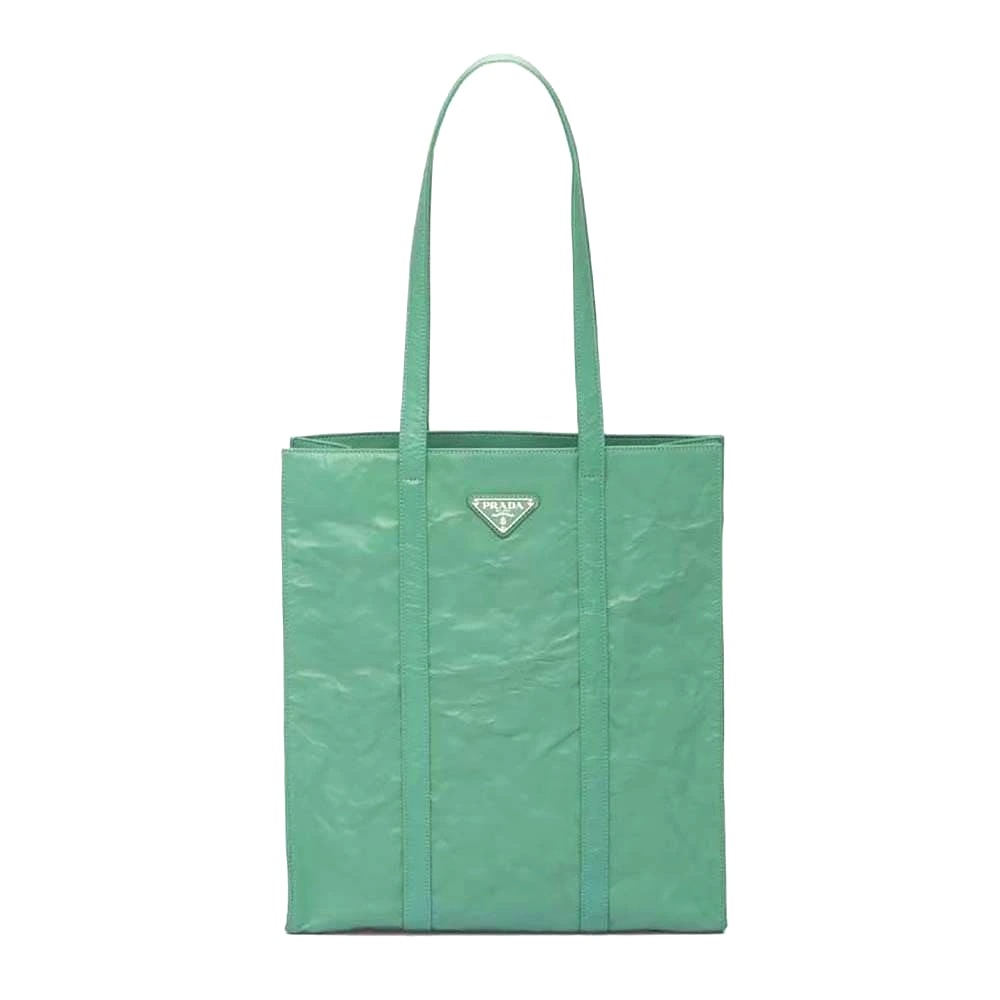 TÚI Prada Women Small Antique Nappa Leather Tote-Green