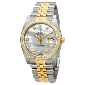 ĐỒNG HỒ ROLEX Oyster Perpetual Datejust 36 Mother of Pearl Dial Stainless Steel and 18K
