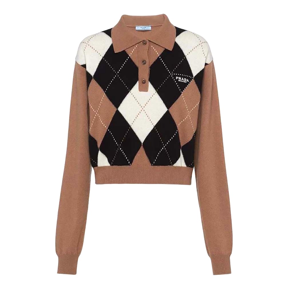 ÁO Prada Women Cashmere Polo Shirt
