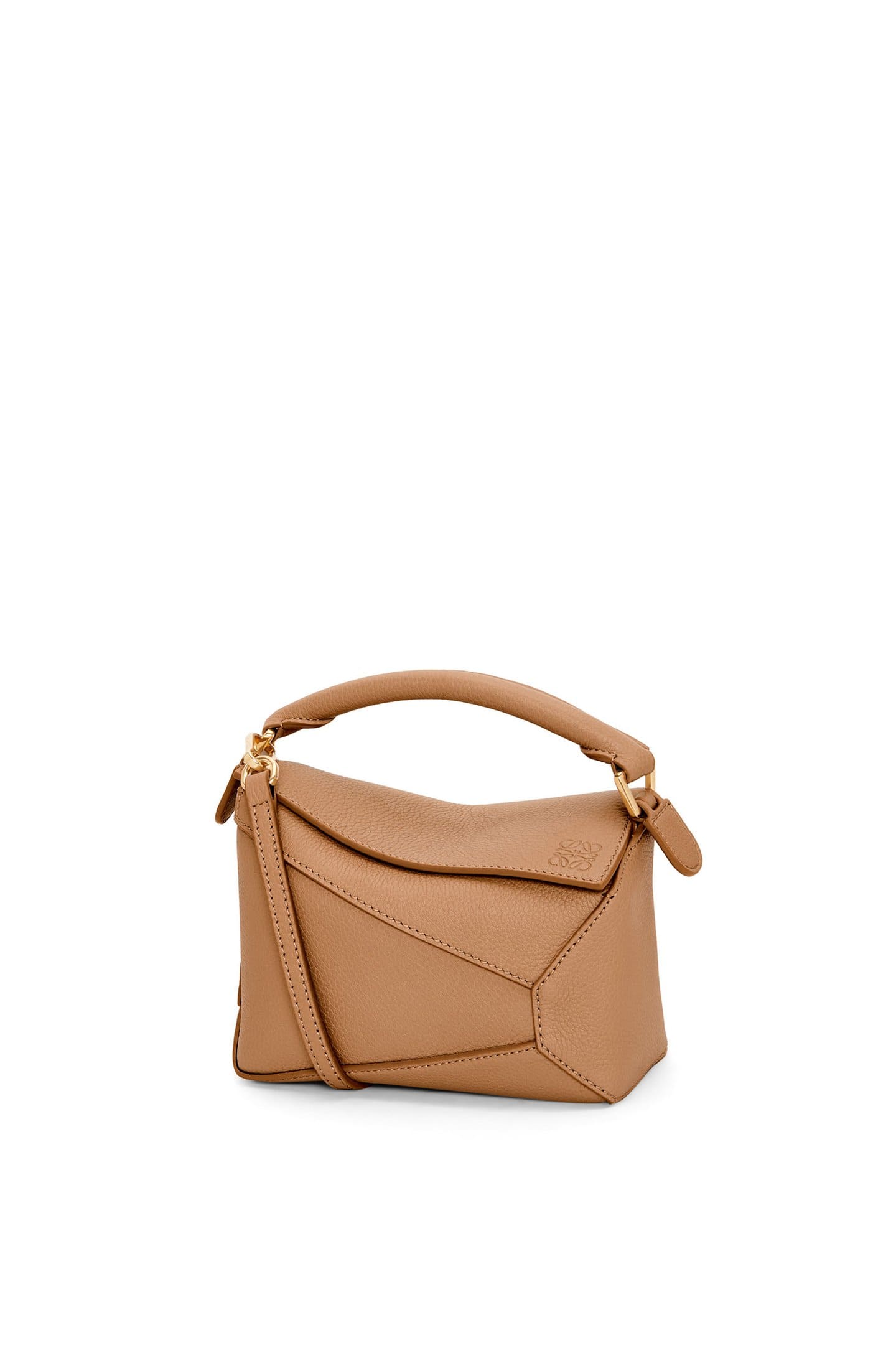 Túi LOEWE Mini Puzzle bag in soft grained calfskin brown
