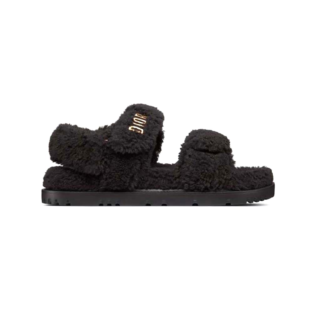 DÉP SANDALS Dior Women Dioract Sandal Black Shearling