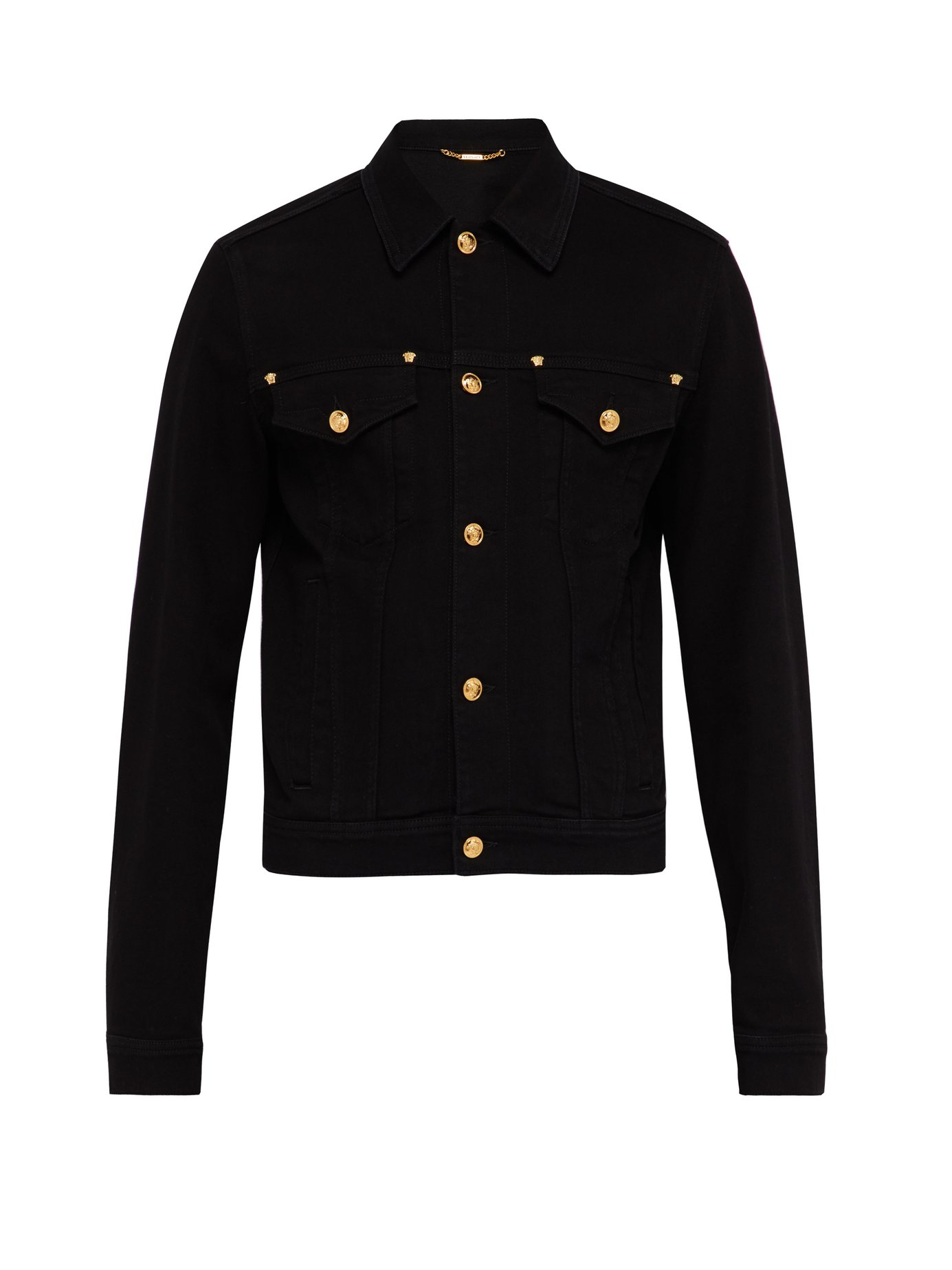 ÁO VERSACE  Medusa-button denim jacket