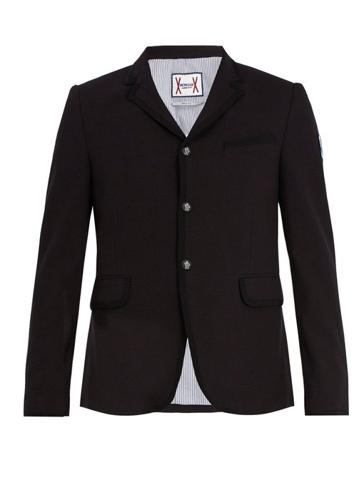 ÁO MONCLER GAMME BLEU  Single-breasted cotton blazer