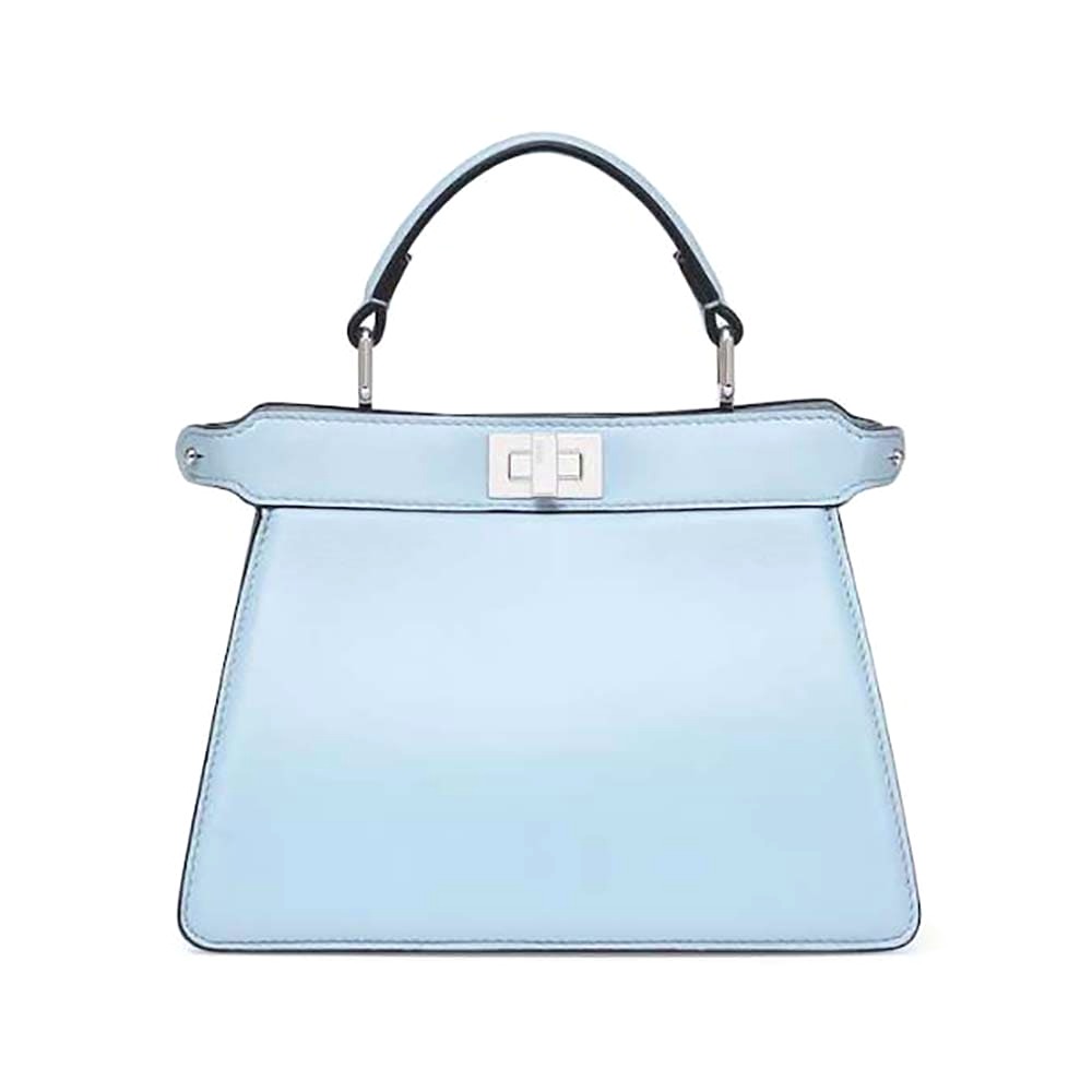 TÚI Fendi Women Peekaboo ISeeU Petite Light Blue Padded Nappa Leather Bag