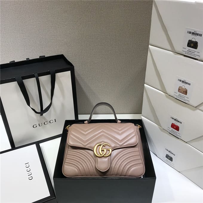 TÚI Gucci GG marmont small top handle bag pink Top Quality