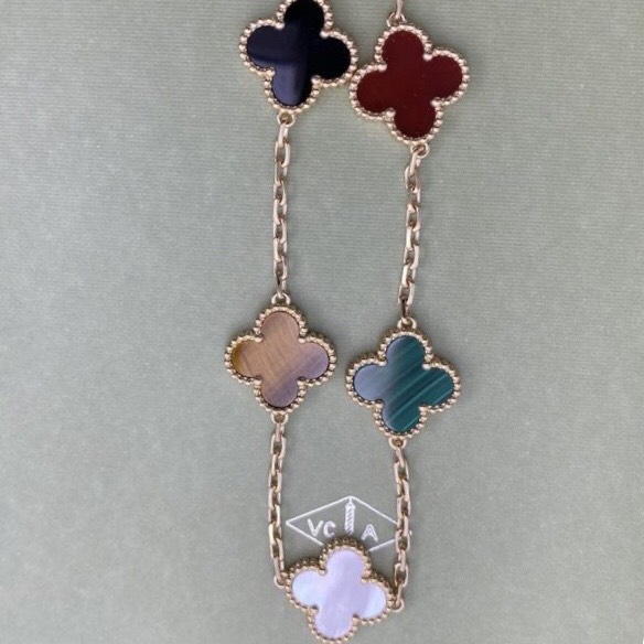 VÒNG TAY VAN CLEEF & ARPELS ALHAMBRA 5 MOTIFS GOLD 18K YELLOW GOLD