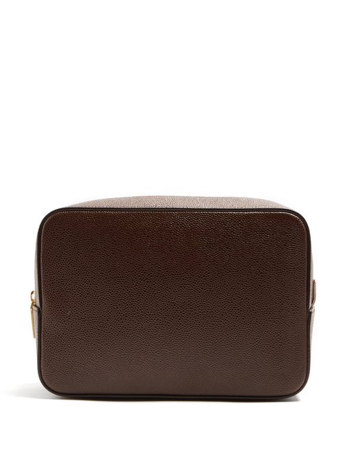 VÍ THOM BROWNE Grained-leather washbag