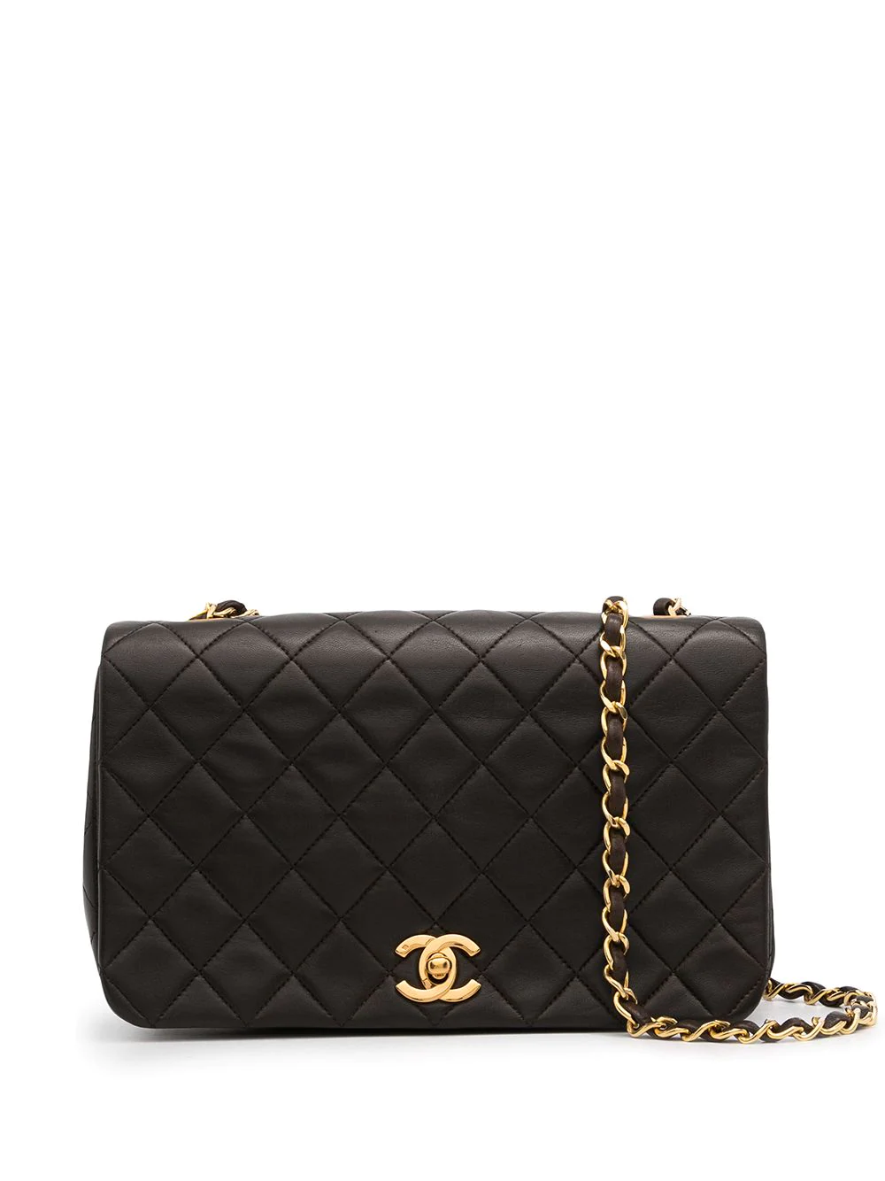 TÚI Chanel black diamond quilted shoulder bag