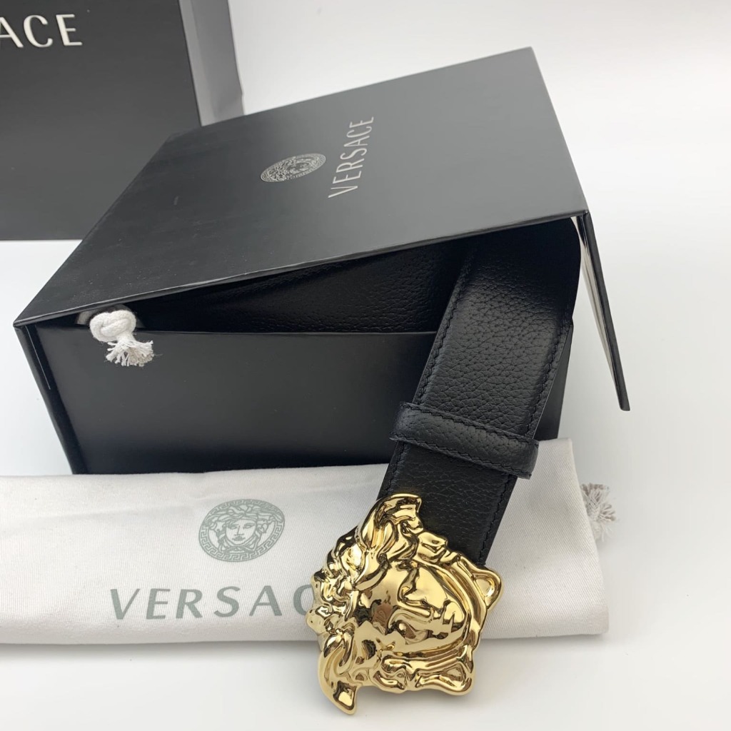 DÂY LƯNG VERSACE MEDUSA HEAD CALFSKIN LEATHER Khóa vàng