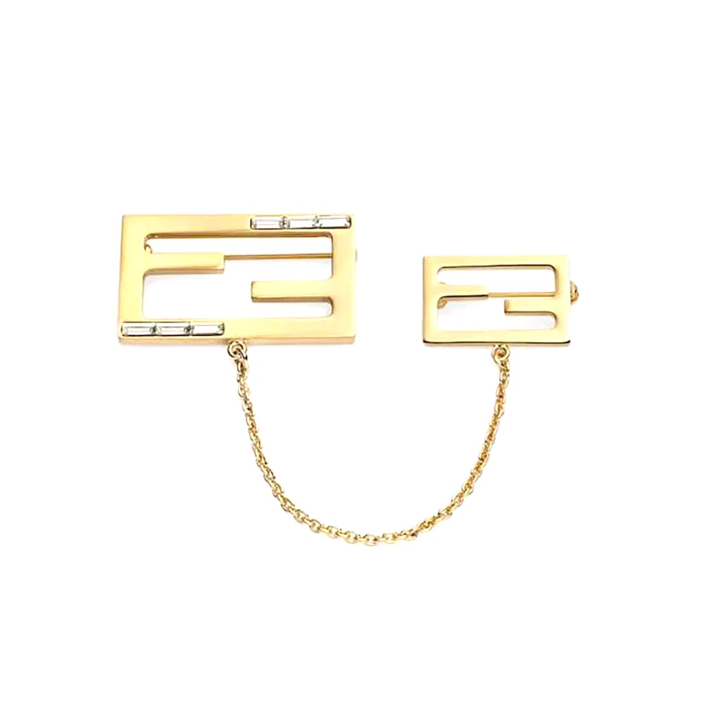 Cài áo Fendi Baguette Brooch Gold Coloured