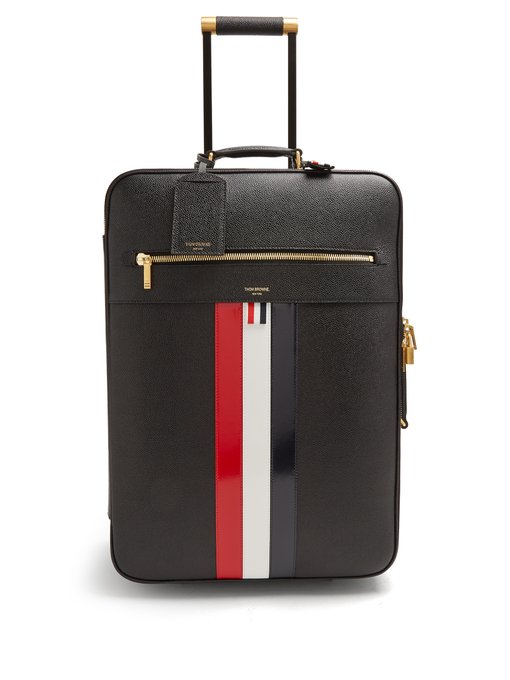 VALI DU LỊCH THOM BROWNE Pebbled-leather suitcase