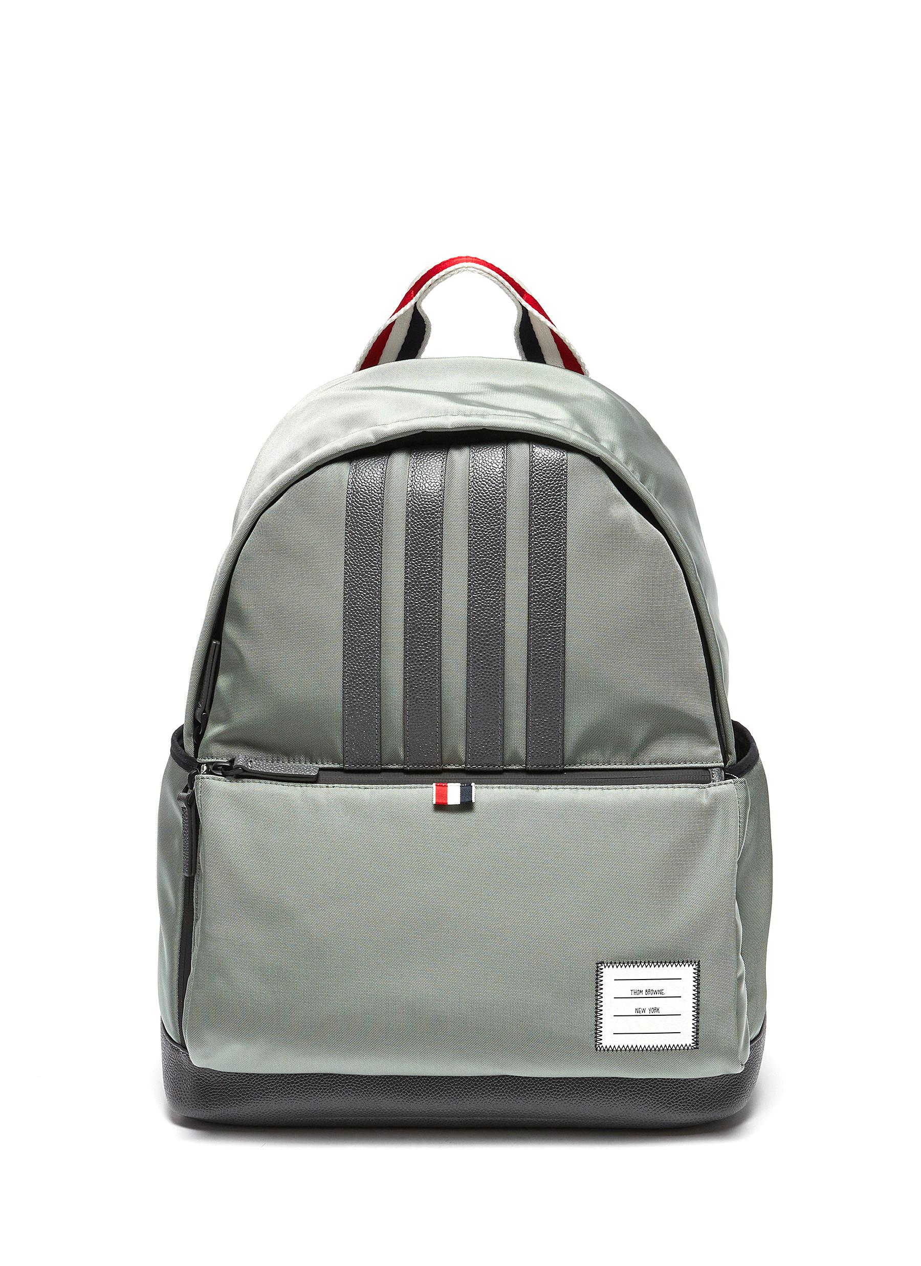 BALO THOM BROWNE FOUR BAR APPLIQUÉ NYLON BACKPACK