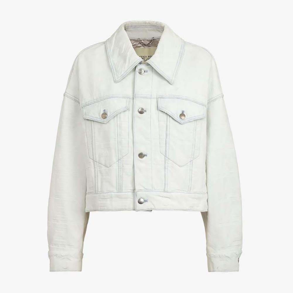 ÁO Fendi Women Blouson White Denim Fendi by Marc Jacobs Jacket