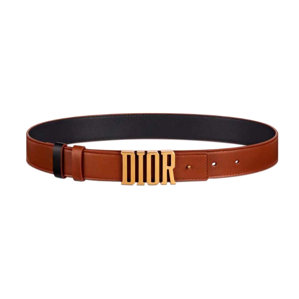 DÂY LƯNG Dior Women D-Fence Reversible Belt Black and Latte Smooth Calfskin 30 MM