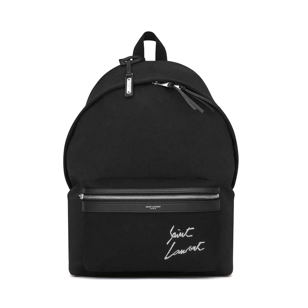 BALO Saint Laurent YSL Saint Laurent Embroidered City Backpack in Canvas