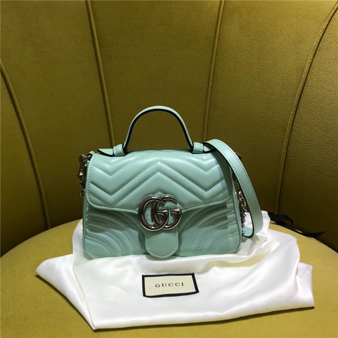 TÚI Gucci GG marmont mini top handle bag mint Top Quality
