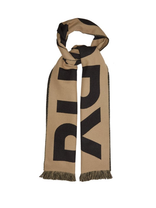 KHĂN BURBERRY Logo-jacquard wool scarf