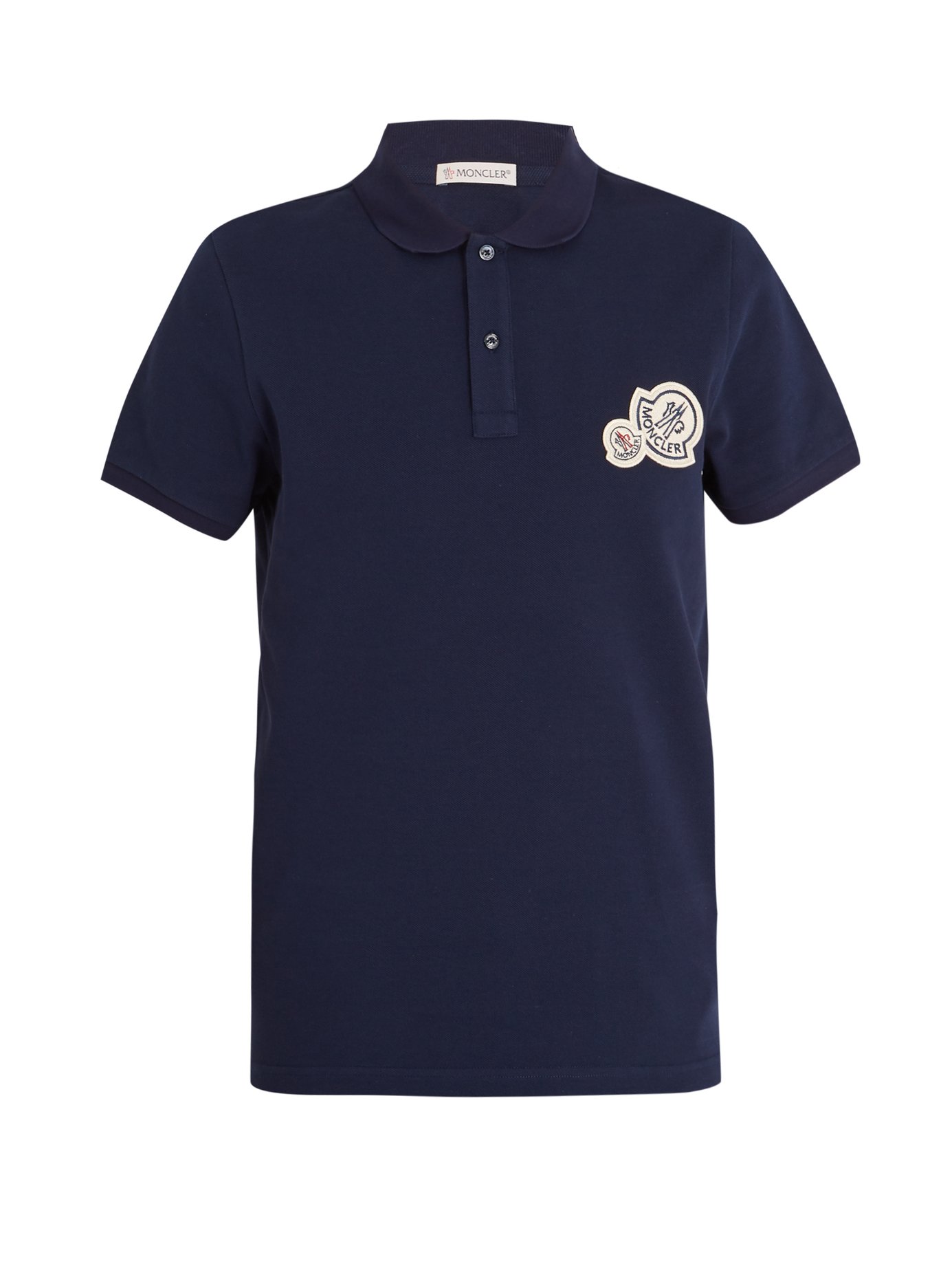 ÁO POLO MONCLER Logo-appliqué cotton-piqué polo shirt
