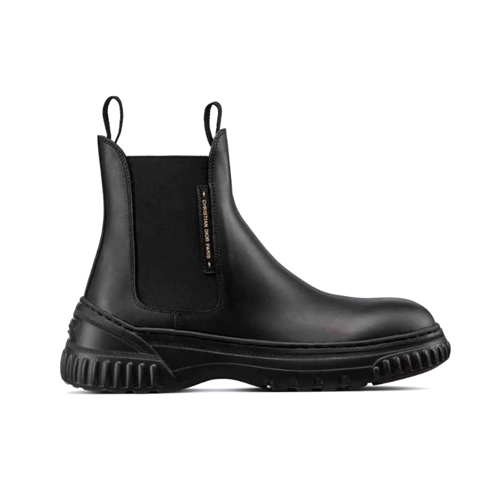 GIÀY Dior Men D-Racer Ankle Boot Black Calfskin