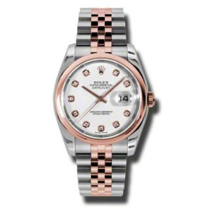 ĐỒNG HỒ ROLEX Oyster Perpetual Datejust 36 White Dial Stainless Steel and 18K Everose Gold