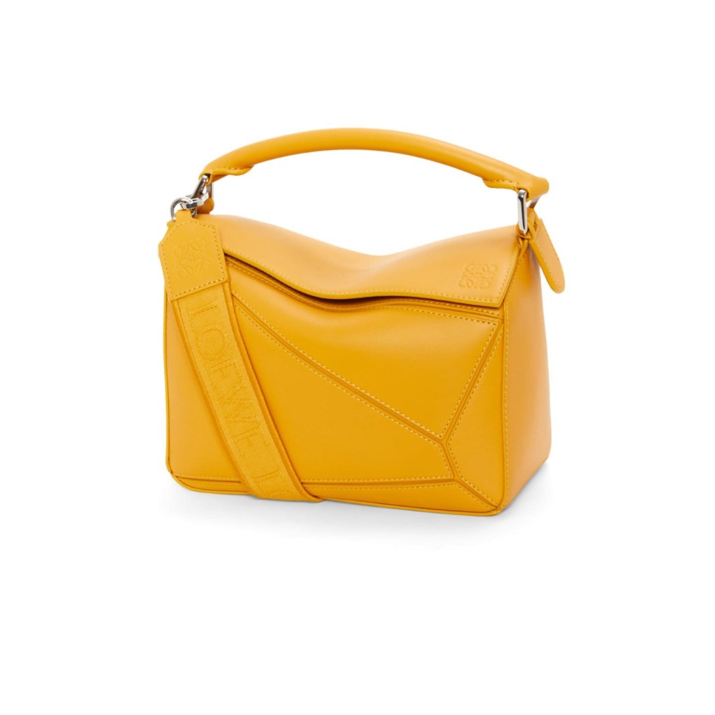 Túi LOEWE Small Puzzle bag in satin calfskin yellow
