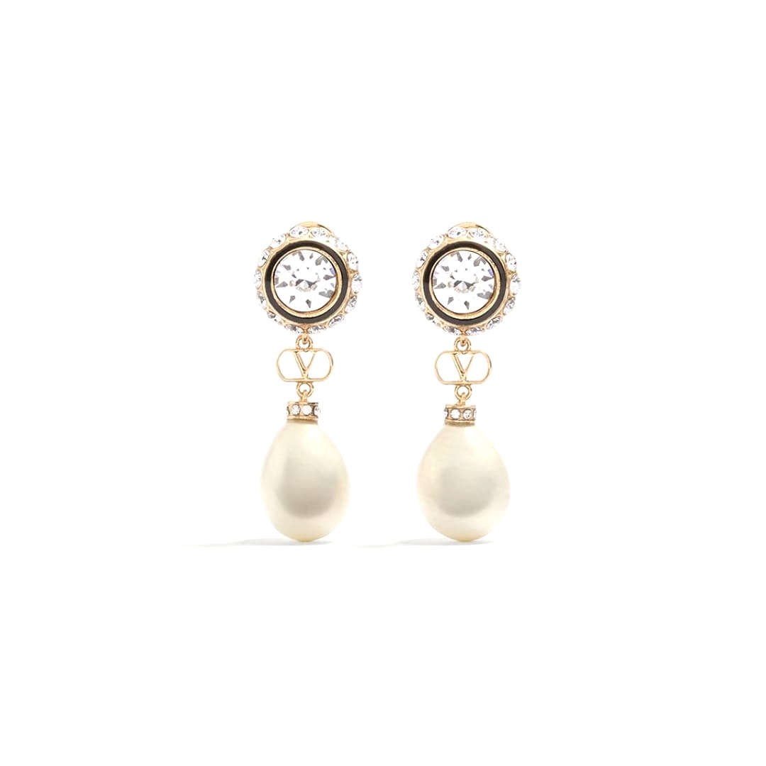 HOA TAI VALENTINO GARAVANI WHITE PEARLS SWAROVSKI PEARLS