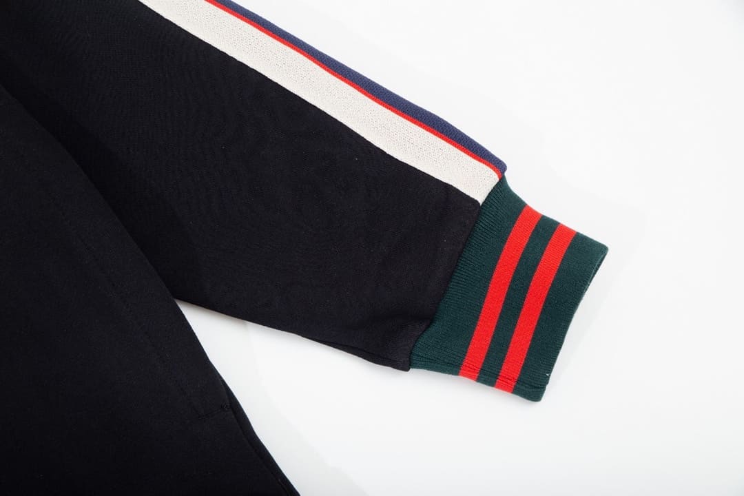 ÁO GUCCI GG Logo Arm Sweater Zip Black